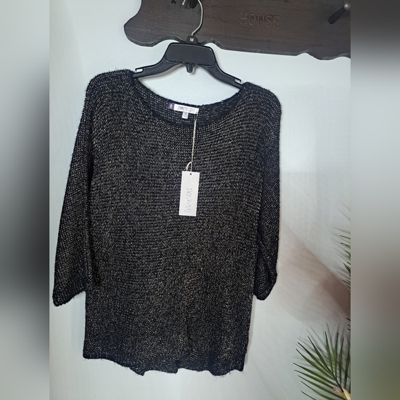 Jennifer Lopez Black Knit Top Size Meduim #New - Picture 1 of 7